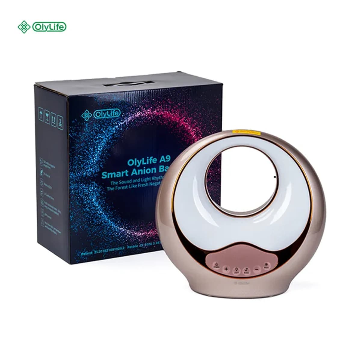 OlyLife A9 Smart Anion BamaAir air purifier with box